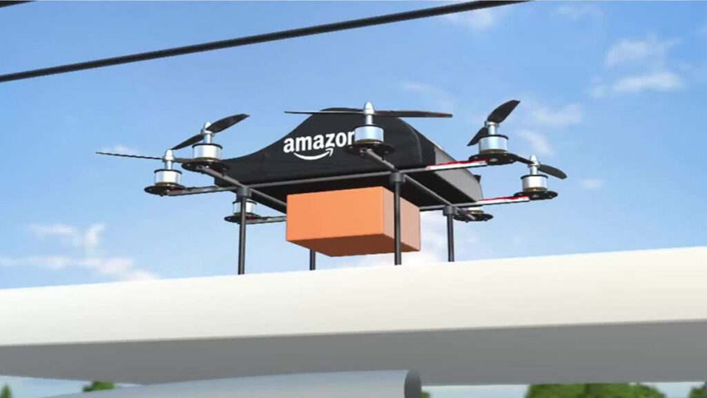 amazon-drones_imresizer-1-1024x576 Chegará ao Brasil? Drones de entregas Amazon com pousos inteligentes
