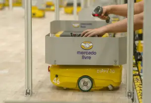 Mercado Livre acelera operações no Brasil com nova frota de robôs